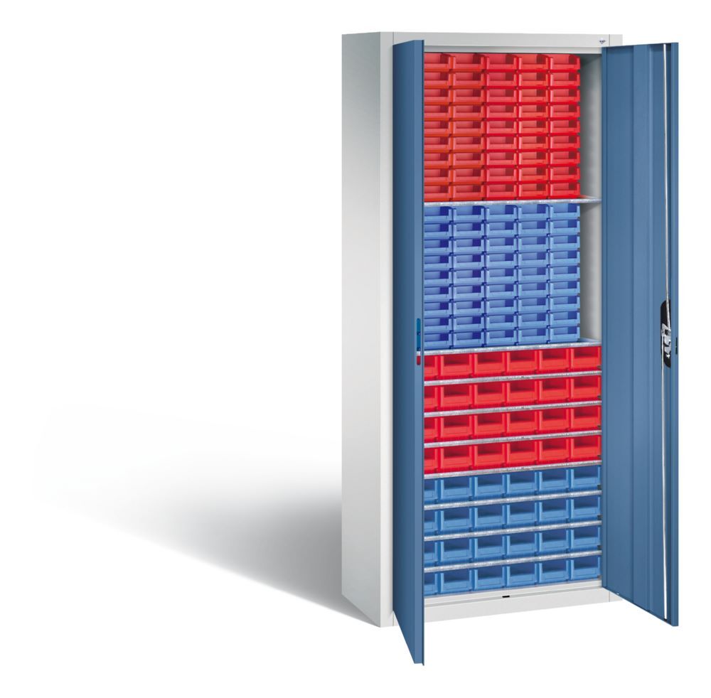 C+P Magazinschrank 138 Lagerkästen Stahltüren in fernblau 700 x 300 x 1690 mm Produktbild C+P Magazinschrank 138 Lagerkästen Stahltüren in fernblau 700 x 300 x 1690 mm bild 2