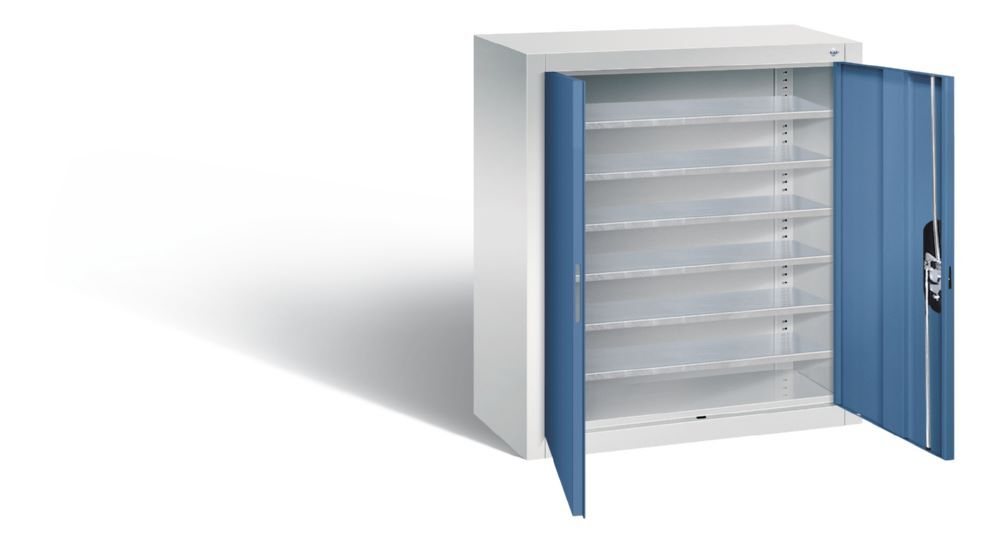 C+P Magazinschrank Türen in fernblau 700 x 300 x 830 mm Produktbild C+P Magazinschrank Türen in fernblau 700 x 300 x 830 mm bild 2