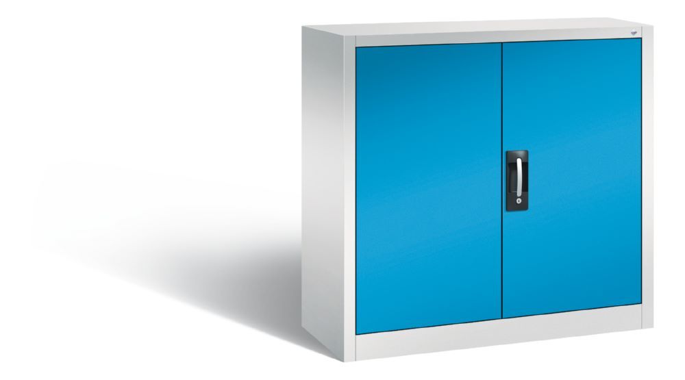 C+P Magazinschrank mit Flügeltüren lichtgrau lichtblau 1000 x 420 x 1000 mm Produktbild C+P Magazinschrank mit Flügeltüren lichtgrau lichtblau 1000 x 420 x 1000 mm