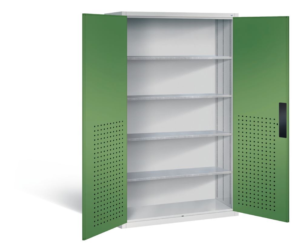 C+P Magazinschrank Serie 13 1950 x 1100 x 535 mm lichtgrau resedagrün Produktbild C+P Magazinschrank Serie 13 1950 x 1100 x 535 mm lichtgrau resedagrün bild 2
