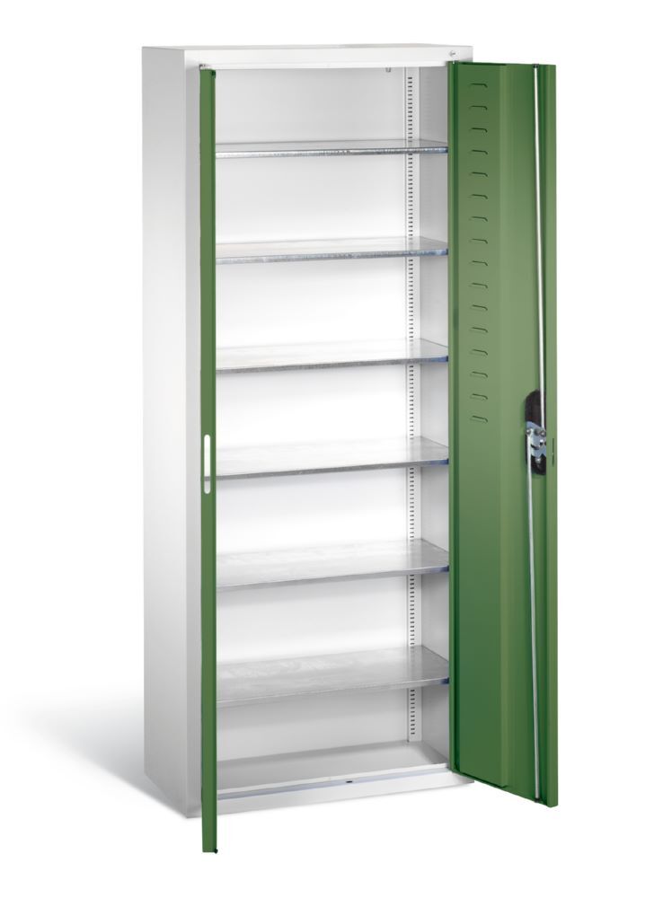 C+P Magazinschrank mit 6 Einlegeböden resedagrün 700 x 300 x 1690 mm Produktbild C+P Magazinschrank mit 6 Einlegeböden resedagrün 700 x 300 x 1690 mm bild 2