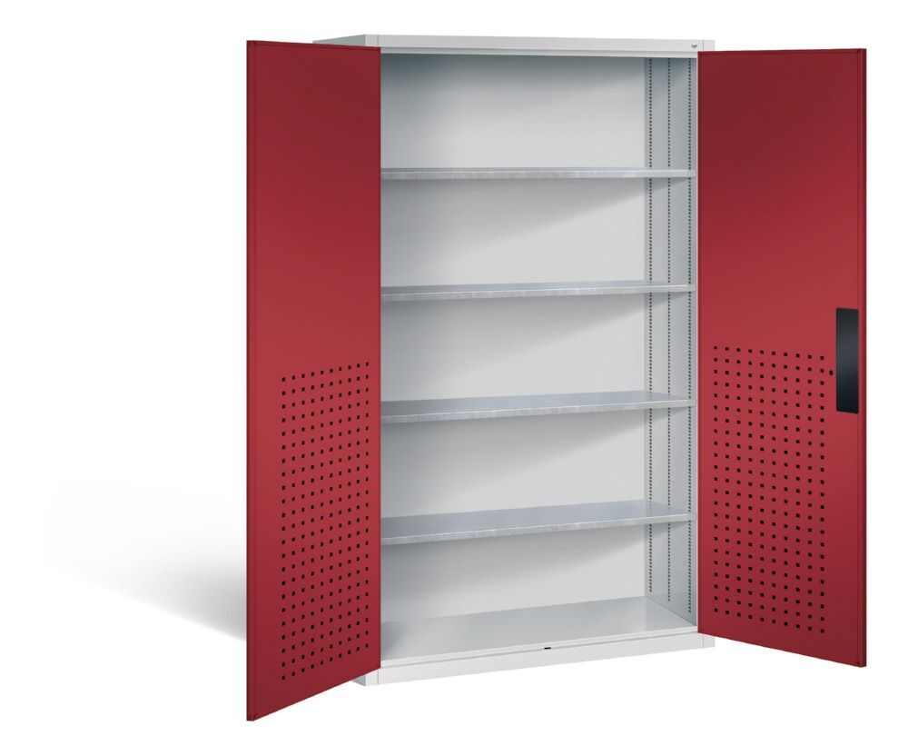 C+P Magazinschrank Serie 13 1950 x 1100 x 535 mm lichtgrau rubinrot Produktbild C+P Magazinschrank Serie 13 1950 x 1100 x 535 mm lichtgrau rubinrot bild 2