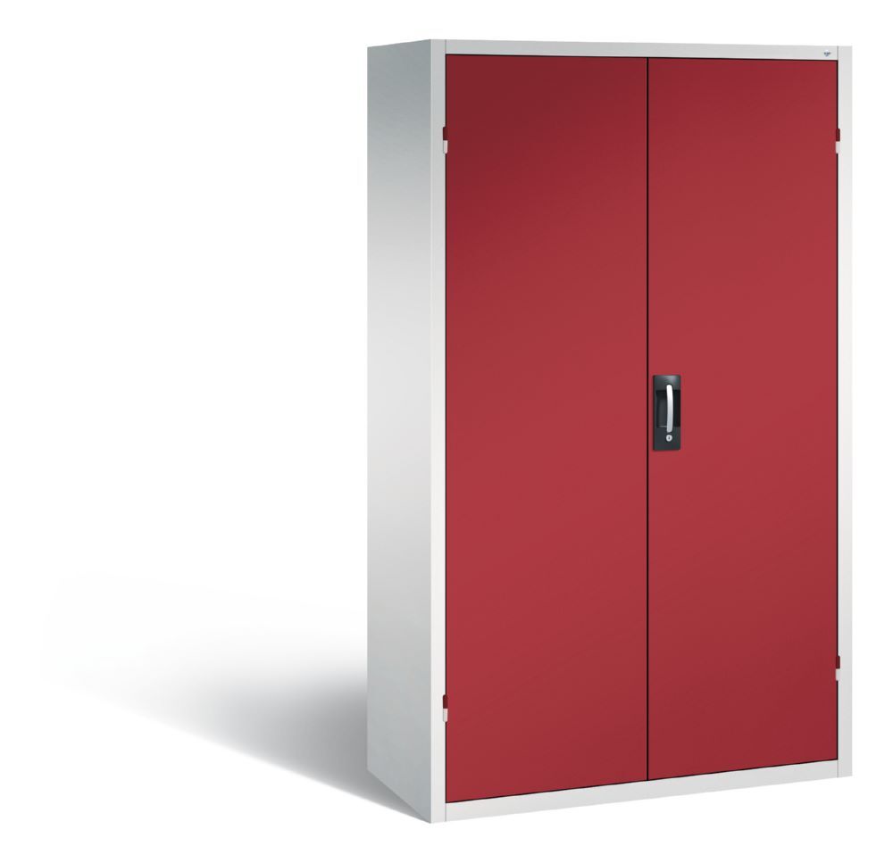 C+P Magazinschrank 83 Sichtlagerkästen 1950 x 1100 x 535 mm lichtgrau rubinrot Produktbild C+P Magazinschrank 83 Sichtlagerkästen 1950 x 1100 x 535 mm lichtgrau rubinrot