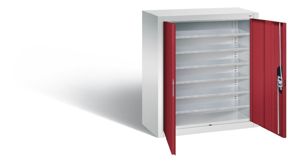 C+P Magazinschrank Türen in rubinrot 700 x 300 x 830 mm Produktbild C+P Magazinschrank Türen in rubinrot 700 x 300 x 830 mm bild 2