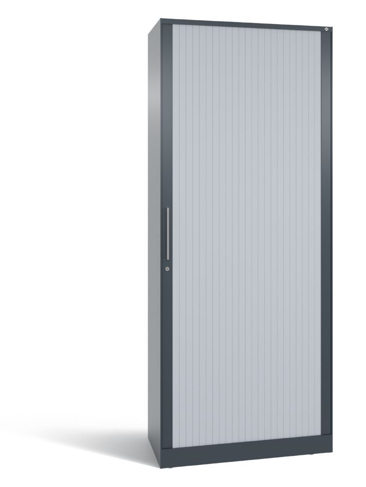 C+P Großer Rollladenschrank Asisto Lamellen in weißalu 800 x 435 x 1980 mm Produktbild C+P Großer Rollladenschrank Asisto Lamellen in weißalu 800 x 435 x 1980 mm