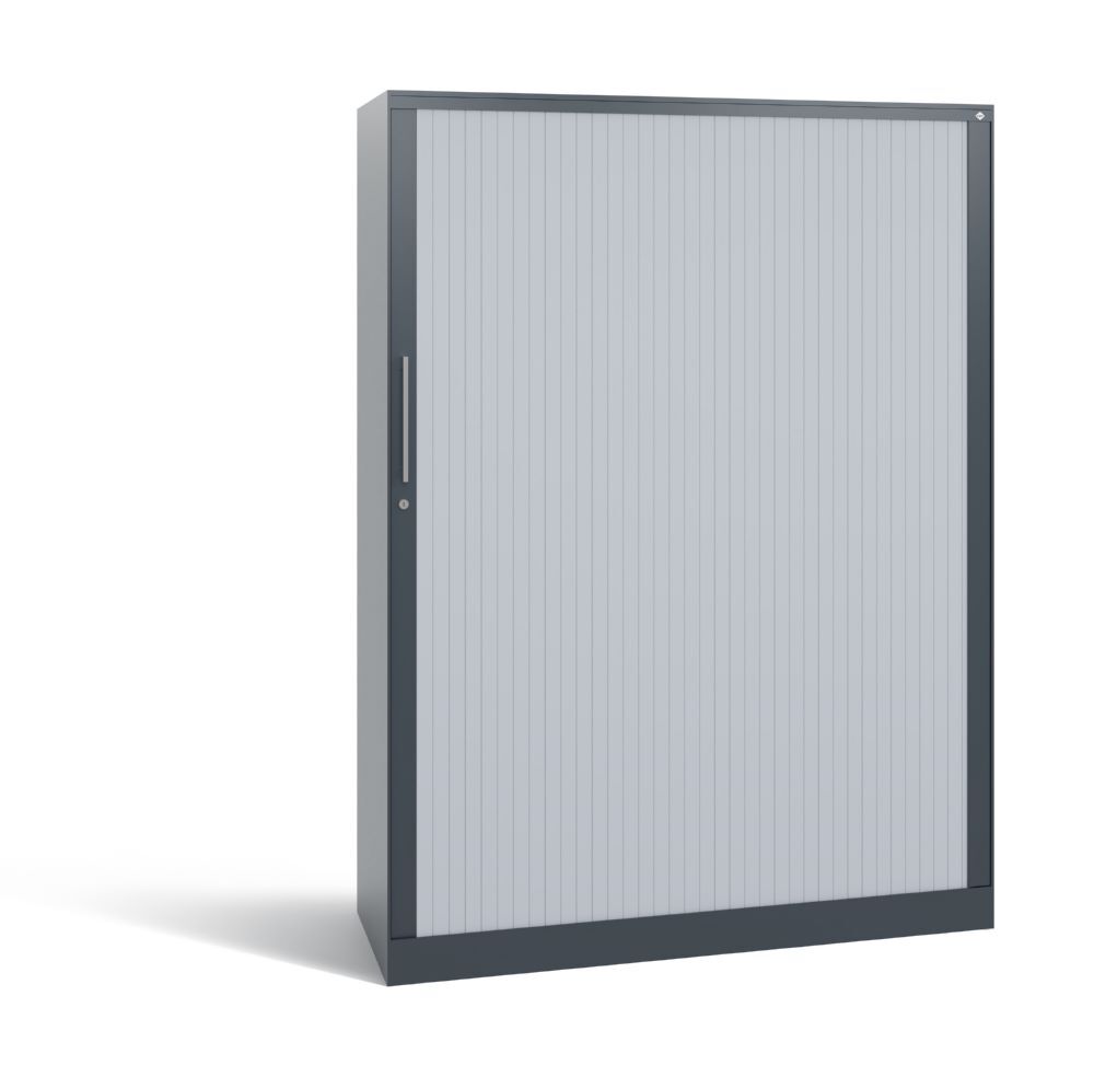 C+P Rollladenschrank Asisto mit flexiblen Lamellen in weißalu 1200 x 435 x 1639 mm Produktbild C+P Rollladenschrank Asisto mit flexiblen Lamellen in weißalu 1200 x 435 x 1639 mm