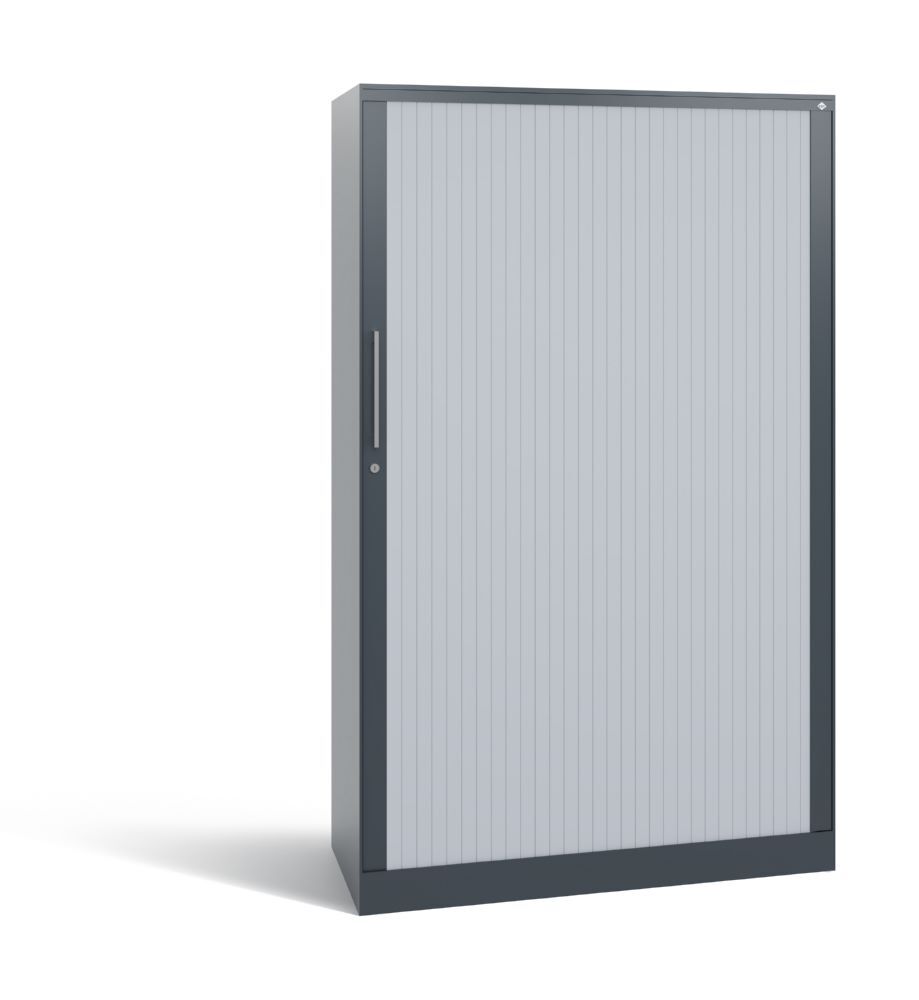 C+P Großer Rollladenschrank Asisto bis 70 kg weißalu grau 1000 x 435 x 1639 mm Produktbild C+P Großer Rollladenschrank Asisto bis 70 kg weißalu grau 1000 x 435 x 1639 mm