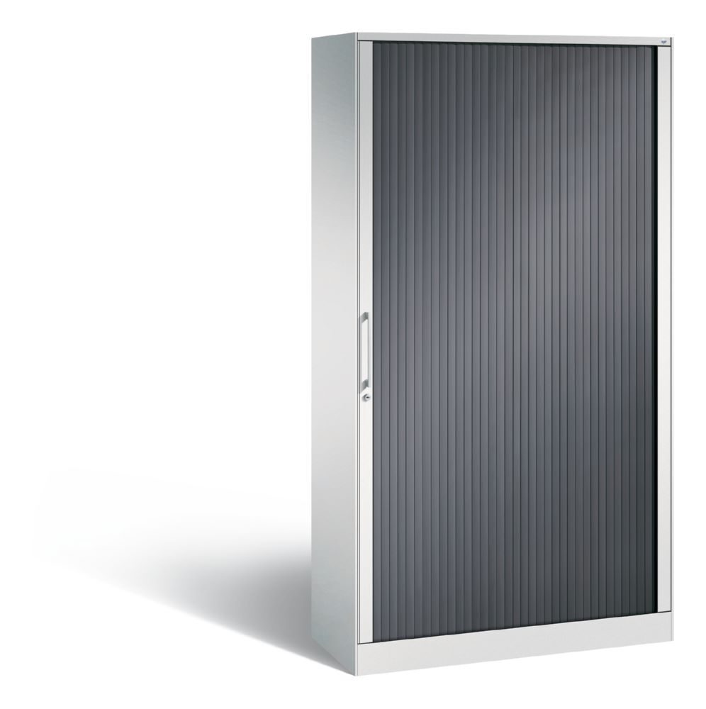 C+P Rollladenschrank seitliche Lamellen Asisto lichtgrau 1000 x 435 x 1980 mm Produktbild C+P Rollladenschrank seitliche Lamellen Asisto lichtgrau 1000 x 435 x 1980 mm