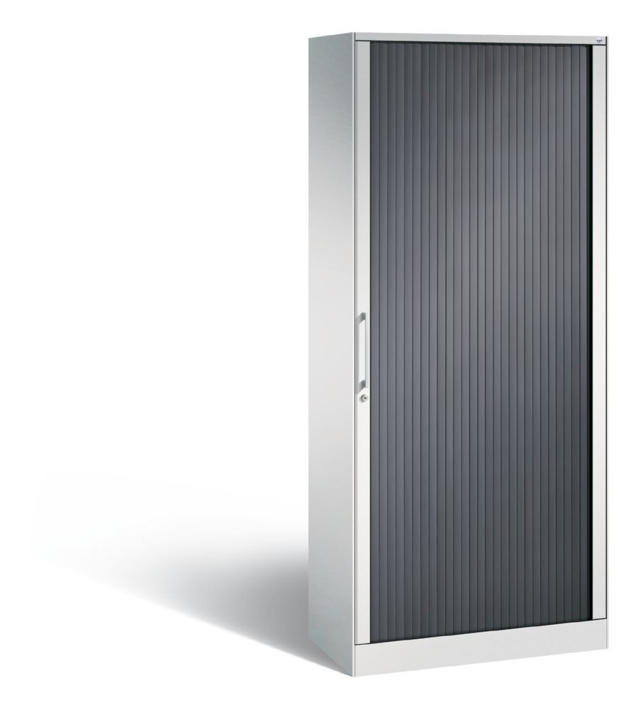 C+P Großer Rollladenschrank Asisto Kunstlamellen in schwarzgrau 800 x 435 x 1980 mm Produktbild C+P Großer Rollladenschrank Asisto Kunstlamellen in schwarzgrau 800 x 435 x 1980 mm