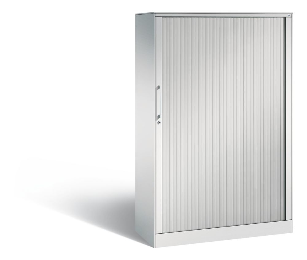 C+P Großer Rollladenschrank Asisto Kunstlamellen in hellgrau 1000 x 435 x 1639 mm Produktbild C+P Großer Rollladenschrank Asisto Kunstlamellen in hellgrau 1000 x 435 x 1639 mm
