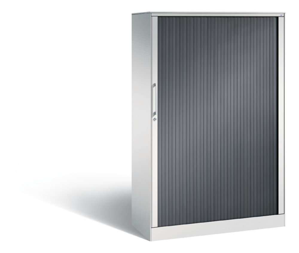 C+P Großer Rollladenschrank Asisto Lamellen in schwarzgrau 1000 x 435 x 1639 mm Produktbild C+P Großer Rollladenschrank Asisto Lamellen in schwarzgrau 1000 x 435 x 1639 mm