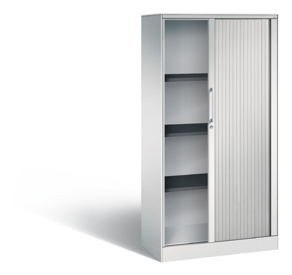 C+P Großer Rollladenschrank Asisto 3 Böden lichtgrau 800 x 435 x 1639 mm Produktbild C+P Großer Rollladenschrank Asisto 3 Böden lichtgrau 800 x 435 x 1639 mm bild 2