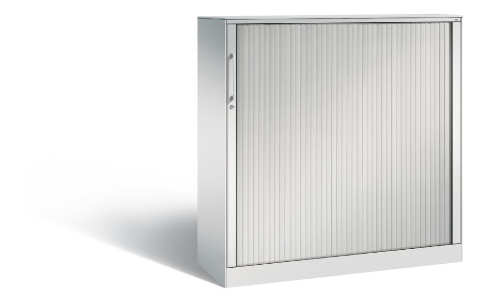 C+P Breiter Rollladenschrank Asisto 2 Böden lichtgrau 1200 x 435 x 1310 mm Produktbild C+P Breiter Rollladenschrank Asisto 2 Böden lichtgrau 1200 x 435 x 1310 mm