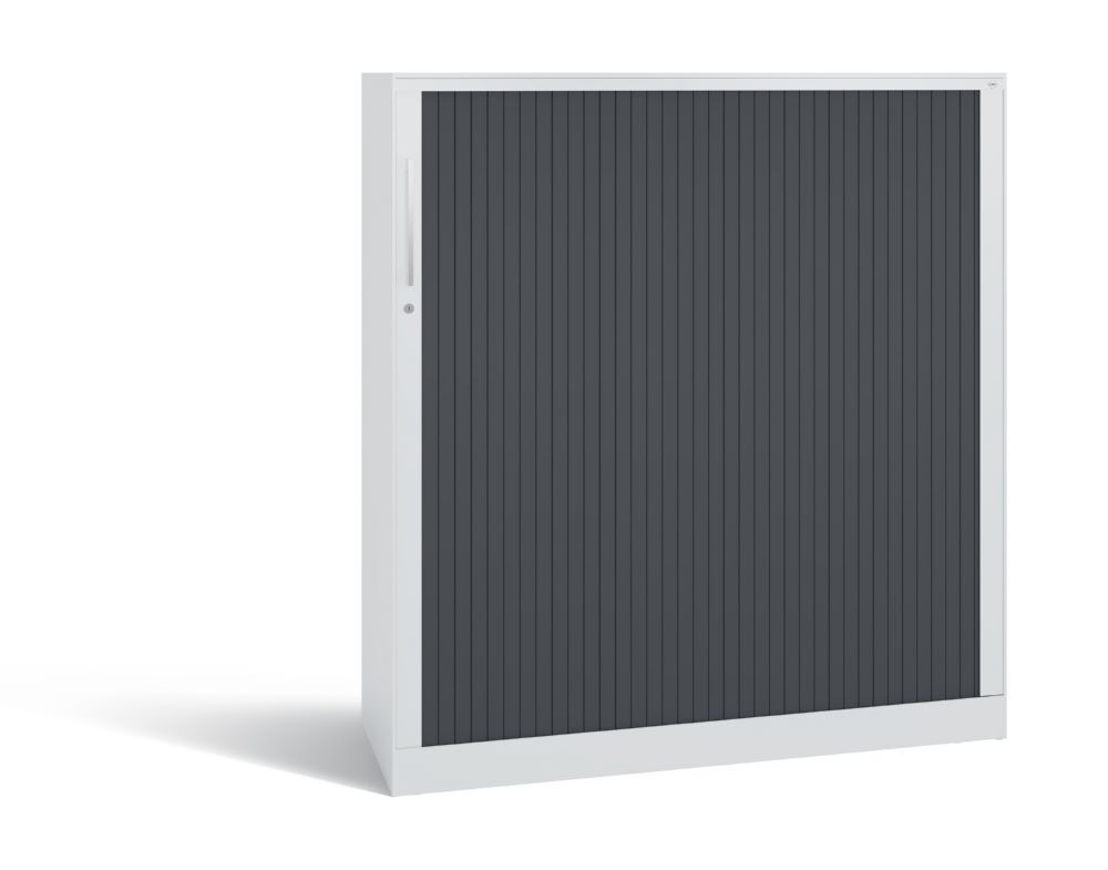 C+P Breiter Rollladenschrank Asisto 2 Böden lichtgrau grau 1200 x 435 x 1310 mm Produktbild C+P Breiter Rollladenschrank Asisto 2 Böden lichtgrau grau 1200 x 435 x 1310 mm bild 3