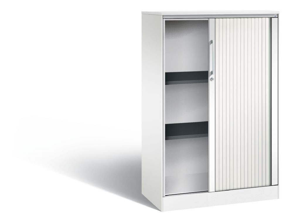C+P Rollladenschrank fürs Büro Asisto weiß 800 x 435 x 1310 mm Produktbild C+P Rollladenschrank fürs Büro Asisto weiß 800 x 435 x 1310 mm bild 2
