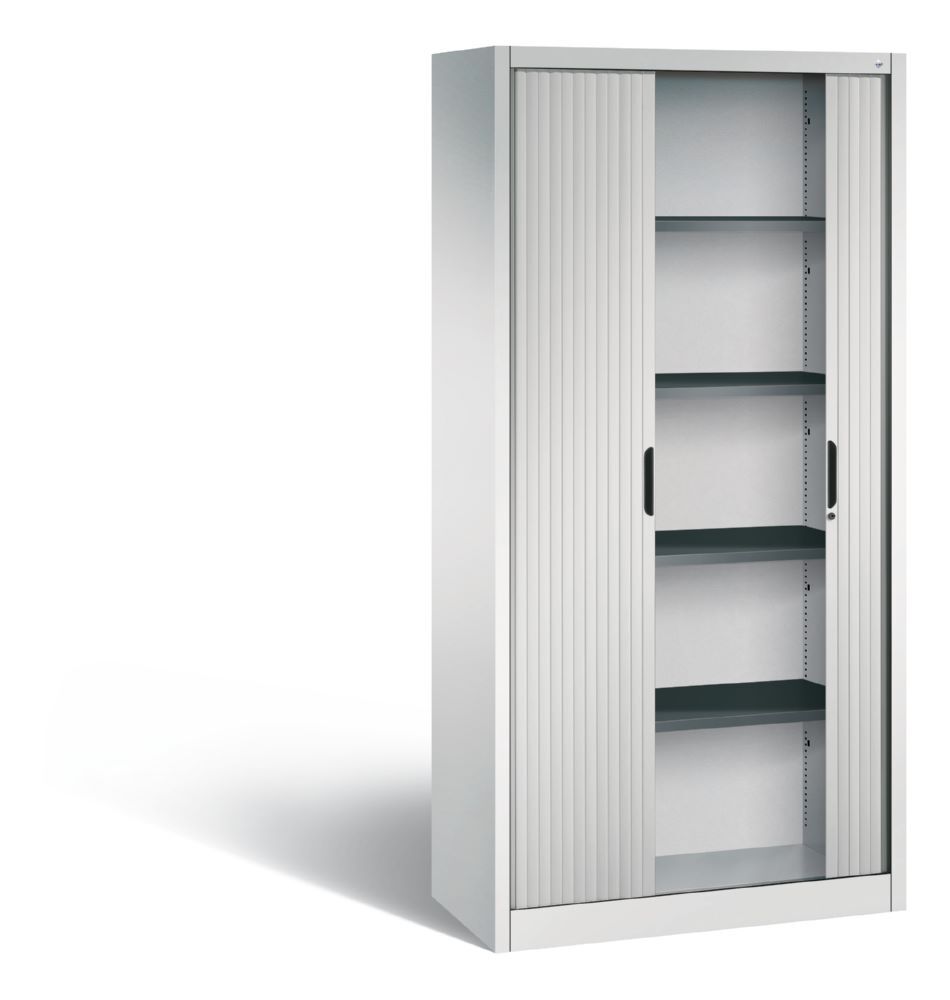 C+P Rollladenschrank Omnispace mit Leichtlaufschienen hellgrau 1000 x 420 x 1980 mm Produktbild C+P Rollladenschrank Omnispace mit Leichtlaufschienen hellgrau 1000 x 420 x 1980 mm bild 2