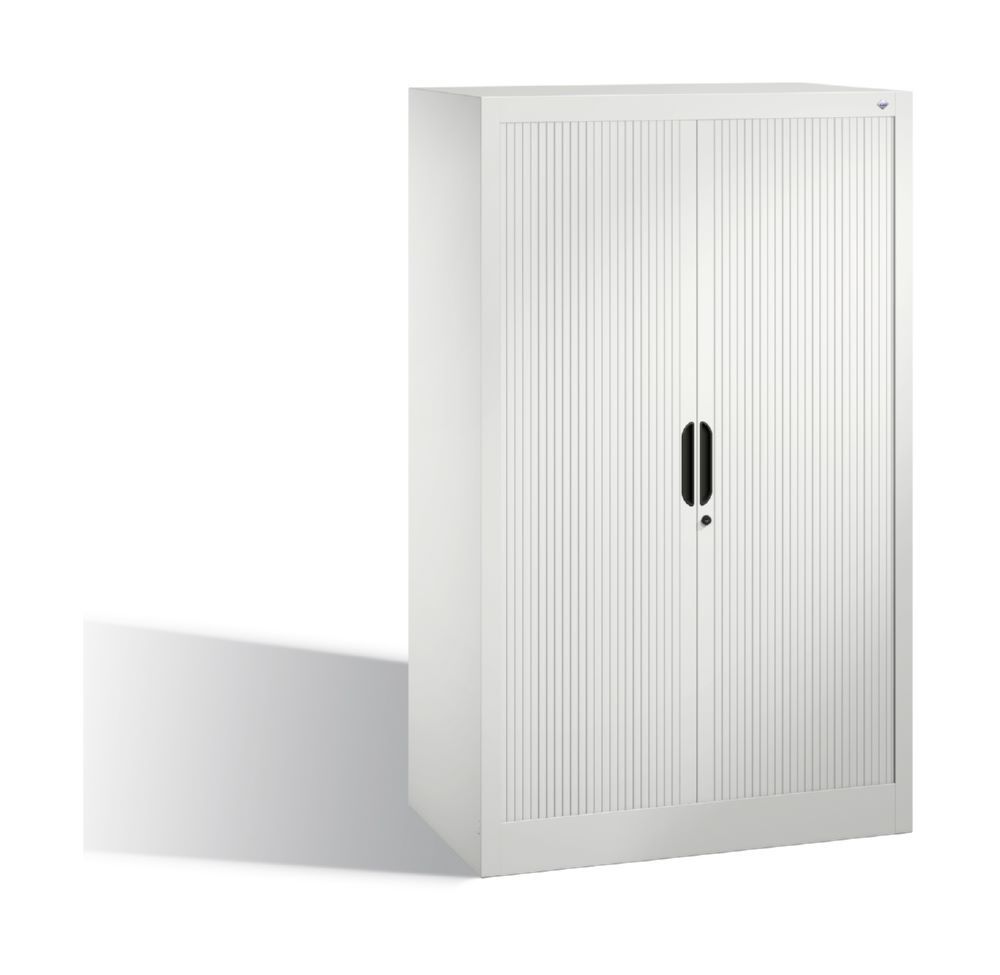 C+P Rollladenschrank Omnispace Aluminiumschlossleiste lichtgrau 800 x 420 x 1345 mm Produktbild C+P Rollladenschrank Omnispace Aluminiumschlossleiste lichtgrau 800 x 420 x 1345 mm