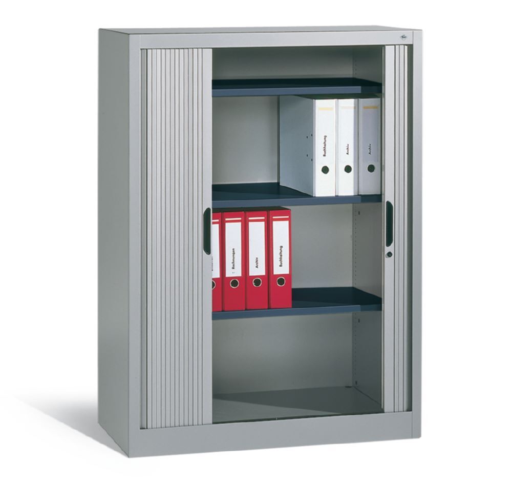 C+P Rollladenschrank Omnispace 3 Einlegeböden lichtgrau 1000 x 420 x 1345 mm Produktbild C+P Rollladenschrank Omnispace 3 Einlegeböden lichtgrau 1000 x 420 x 1345 mm bild 2