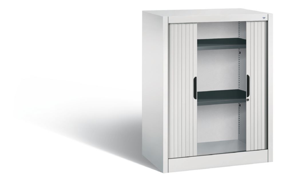 C+P Rollladenschrank Omnispace 2 Einlegeböden lichtgrau 800 x 420 x 1030 mm Produktbild C+P Rollladenschrank Omnispace 2 Einlegeböden lichtgrau 800 x 420 x 1030 mm bild 2