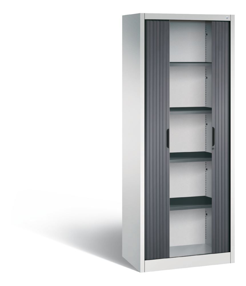 C+P Rollladenschrank Omnispace 4 Einlegeböden schwarzgrau 800 x 420 x 1980 mm Produktbild C+P Rollladenschrank Omnispace 4 Einlegeböden schwarzgrau 800 x 420 x 1980 mm bild 2