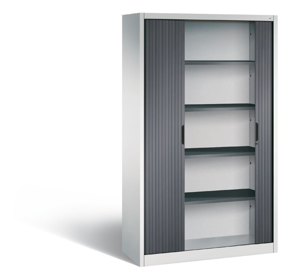 C+P Rollladenschrank Omnispace bis 50 kg schwarzgrau 1200 x 420 x 1980 mm Produktbild C+P Rollladenschrank Omnispace bis 50 kg schwarzgrau 1200 x 420 x 1980 mm bild 2