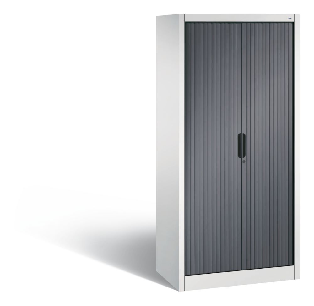 C+P Rollladenschrank Omnispace als Sideboard in schwarzgrau 800 x 420 x 1660 mm Produktbild C+P Rollladenschrank Omnispace als Sideboard in schwarzgrau 800 x 420 x 1660 mm