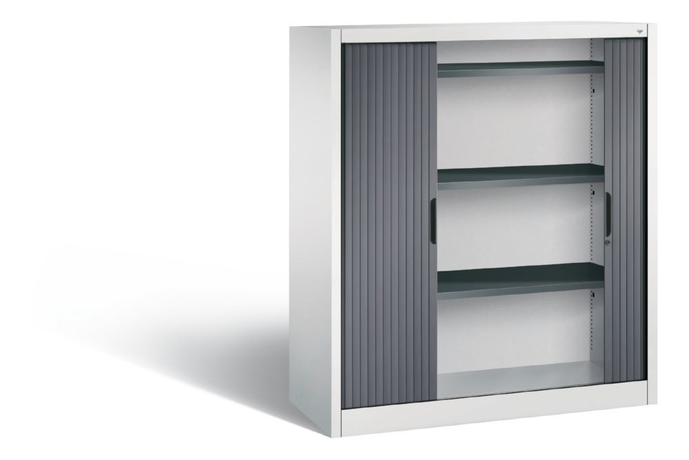 C+P Rollladenschrank Omnispace 3 Fächer bis 50 kg schwarzgrau 1200 x 420 x 1345 mm Produktbild C+P Rollladenschrank Omnispace 3 Fächer bis 50 kg schwarzgrau 1200 x 420 x 1345 mm