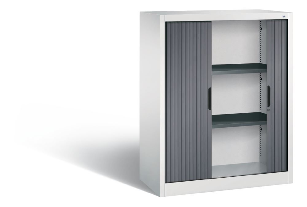 C+P Rollladenschrank Omnispace als Sideboard schwarzgrau 1000 x 420 x 1230 mm Produktbild C+P Rollladenschrank Omnispace als Sideboard schwarzgrau 1000 x 420 x 1230 mm bild 2