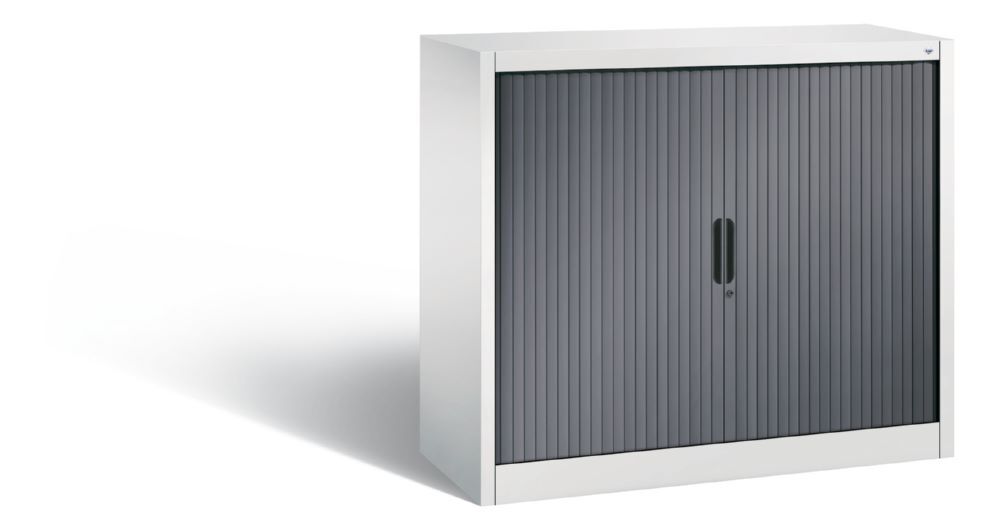 C+P Rollladenschrank Omnispace als Sideboard grau schwarzgrau 1200 x 420 x 1030 mm Produktbild C+P Rollladenschrank Omnispace als Sideboard grau schwarzgrau 1200 x 420 x 1030 mm