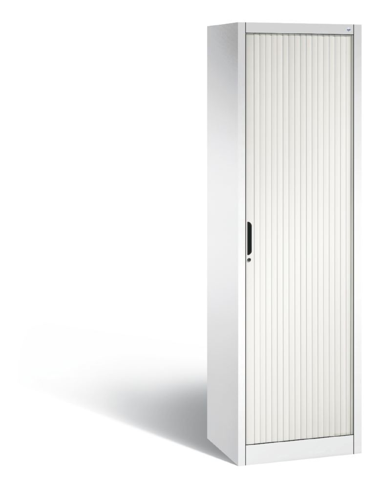 C+P Rollladenschrank Omnispace mit Aluminiumschlossleiste weiß 600 x 420 x 1980 mm Produktbild C+P Rollladenschrank Omnispace mit Aluminiumschlossleiste weiß 600 x 420 x 1980 mm