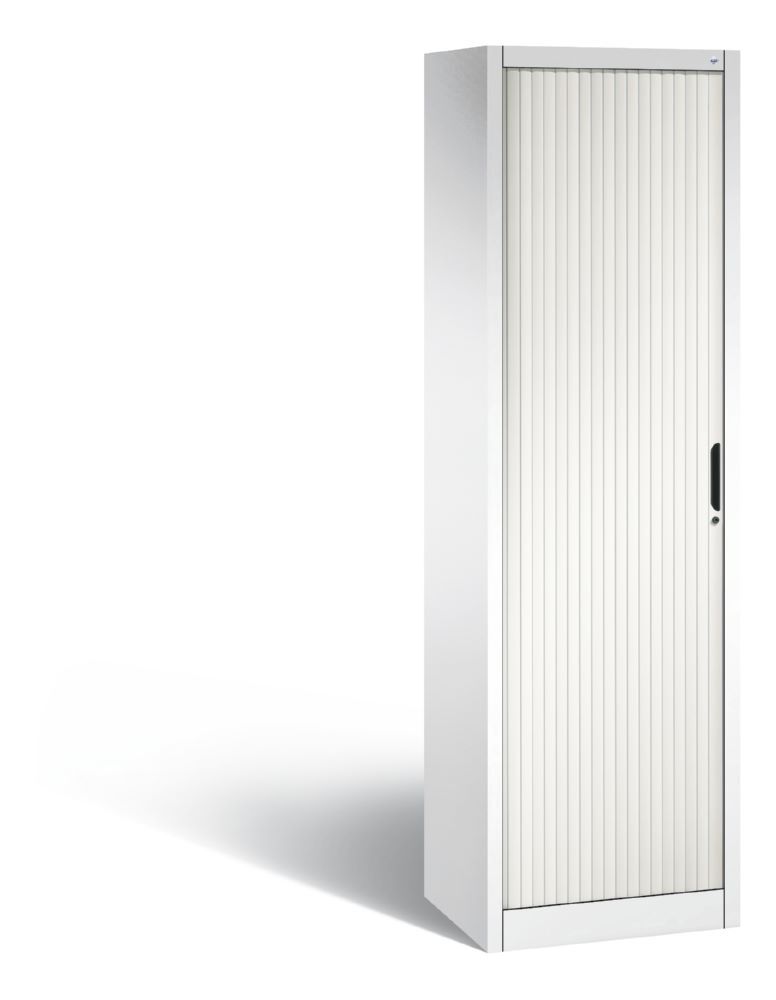 C+P Rollladenschrank Omnispace mit Aluminiumschloss weiß 600 x 420 x 1980 mm Produktbild C+P Rollladenschrank Omnispace mit Aluminiumschloss weiß 600 x 420 x 1980 mm