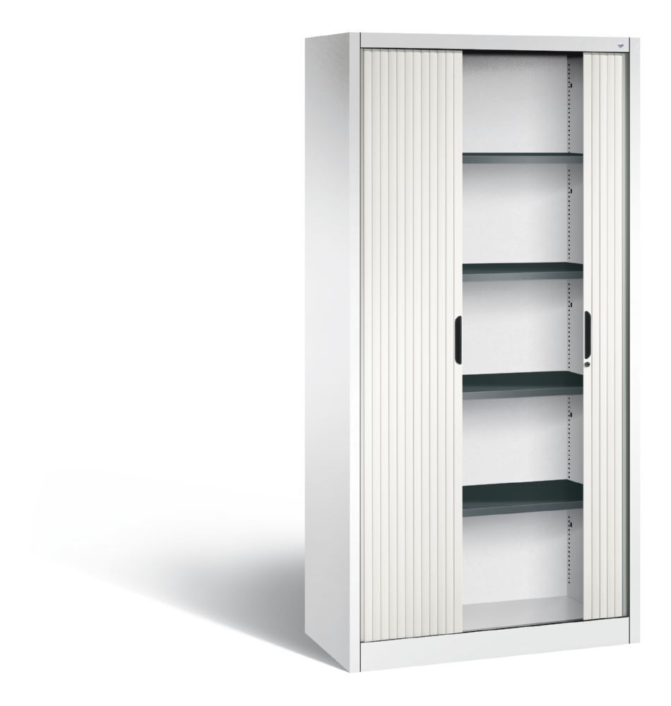 C+P Rollladenschrank Omnispace 4 Böden weiß 1000 x 420 x 1980 mm Produktbild C+P Rollladenschrank Omnispace 4 Böden weiß 1000 x 420 x 1980 mm bild 2