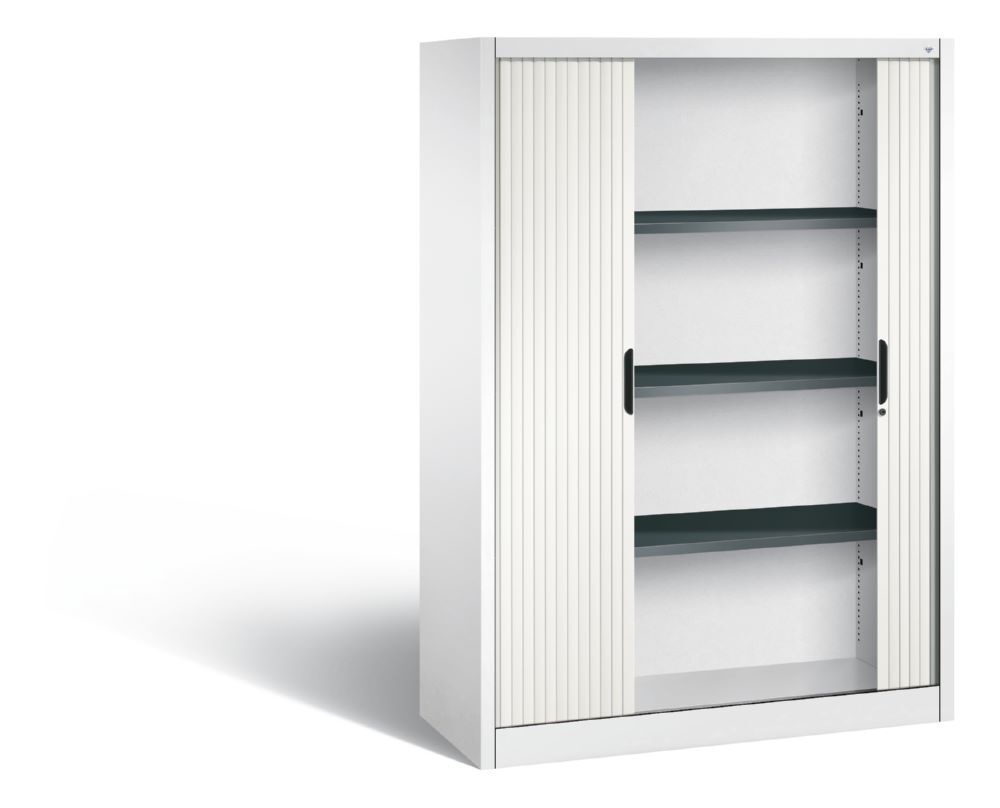 C+P Rollladenschrank Omnispace 3 Böden weiß 1200 x 420 x 1660 mm Produktbild C+P Rollladenschrank Omnispace 3 Böden weiß 1200 x 420 x 1660 mm bild 2