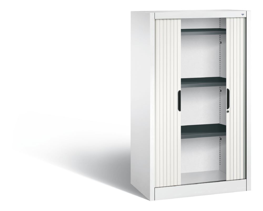 C+P Rollladenschrank Omnispace 3 Fachböden mit 50 kg Last weiß 800 x 420 x 1345 mm Produktbild C+P Rollladenschrank Omnispace 3 Fachböden mit 50 kg Last weiß 800 x 420 x 1345 mm bild 2