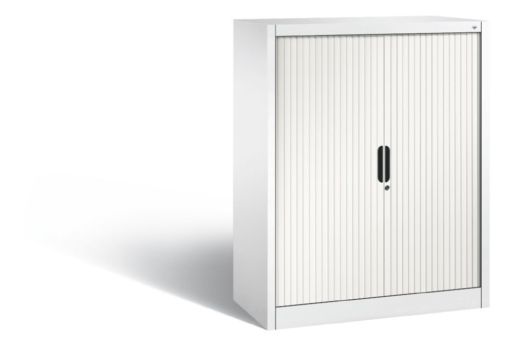 C+P Rollladenschrank Omnispace Kunststofflamellen weiß 1000 x 420 x 1230 mm Produktbild C+P Rollladenschrank Omnispace Kunststofflamellen weiß 1000 x 420 x 1230 mm