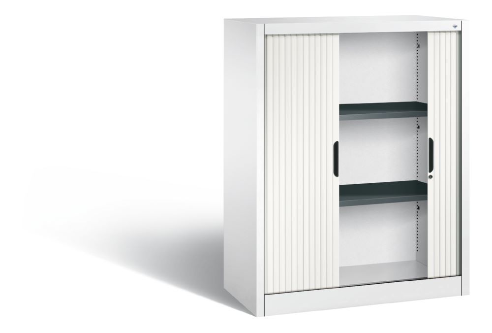 C+P Rollladenschrank Omnispace Kunststofflamellen weiß 1000 x 420 x 1230 mm Produktbild C+P Rollladenschrank Omnispace Kunststofflamellen weiß 1000 x 420 x 1230 mm bild 2
