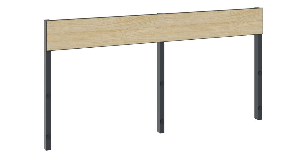 C+P Rückenlehne für Umkleidebank schwarzgrau eiche HPL 1500 x 796 mm Produktbild C+P Rückenlehne für Umkleidebank schwarzgrau eiche HPL 1500 x 796 mm