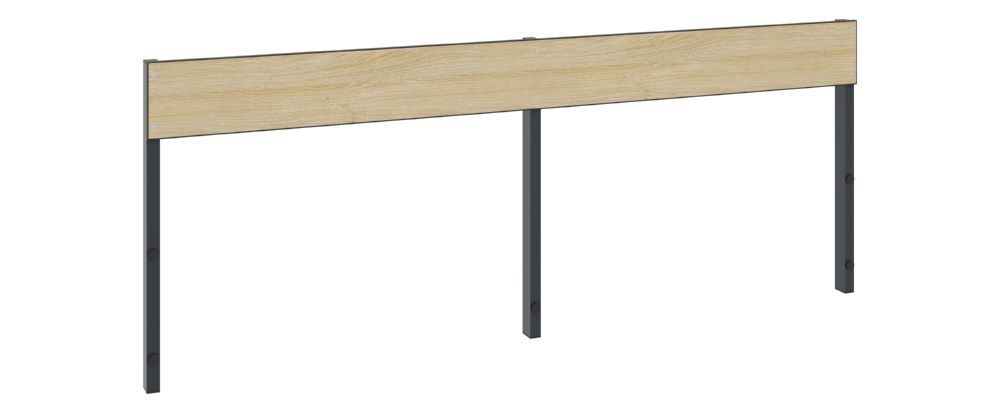 C+P Rückenlehne für Umkleidebank im Feuchtraum schwarz eiche 1960 x 796 mm Produktbild C+P Rückenlehne für Umkleidebank im Feuchtraum schwarz eiche 1960 x 796 mm