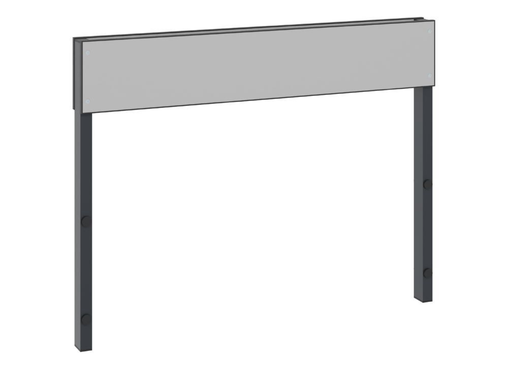 C+P Rückenlehne für Umkleidebank 1 seitig schwarzgrau grau 1000 x 796 mm Produktbild C+P Rückenlehne für Umkleidebank 1 seitig schwarzgrau grau 1000 x 796 mm