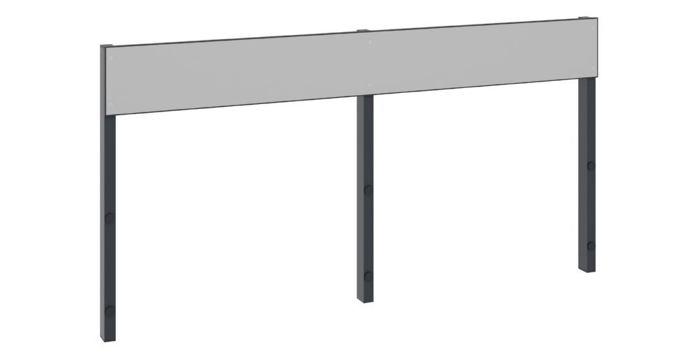 C+P Rückenlehne für Umkleidebank schwarzgrau HPL 1500 x 796 mm Produktbild C+P Rückenlehne für Umkleidebank schwarzgrau HPL 1500 x 796 mm