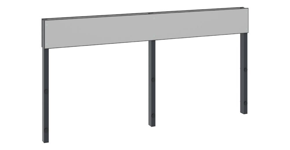 C+P Rückenlehne für Umkleidebank im Feuchtraum silbergrau 1500 x 796 mm Produktbild C+P Rückenlehne für Umkleidebank im Feuchtraum silbergrau 1500 x 796 mm