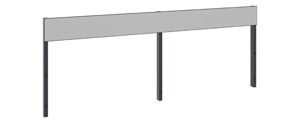 C+P Rückenlehne für Umkleidekabine im Feuchtraum silbergrau 1960 x 796 mm Produktbild C+P Rückenlehne für Umkleidekabine im Feuchtraum silbergrau 1960 x 796 mm