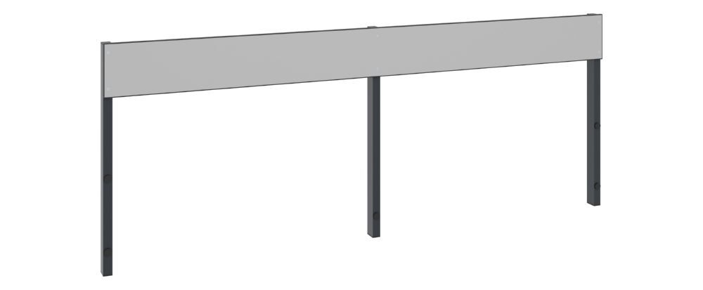 C+P Rückenlehne für Umkleidebank im Feuchtraum HPL silbergrau 1960 x 796 mm Produktbild C+P Rückenlehne für Umkleidebank im Feuchtraum HPL silbergrau 1960 x 796 mm