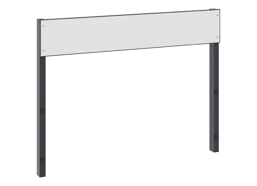 C+P Rückenlehne 1-seitig Feuchtraum H 796 x B 1000 mm schwarzgrau HPL weiß Produktbild C+P Rückenlehne 1-seitig Feuchtraum H 796 x B 1000 mm schwarzgrau HPL weiß