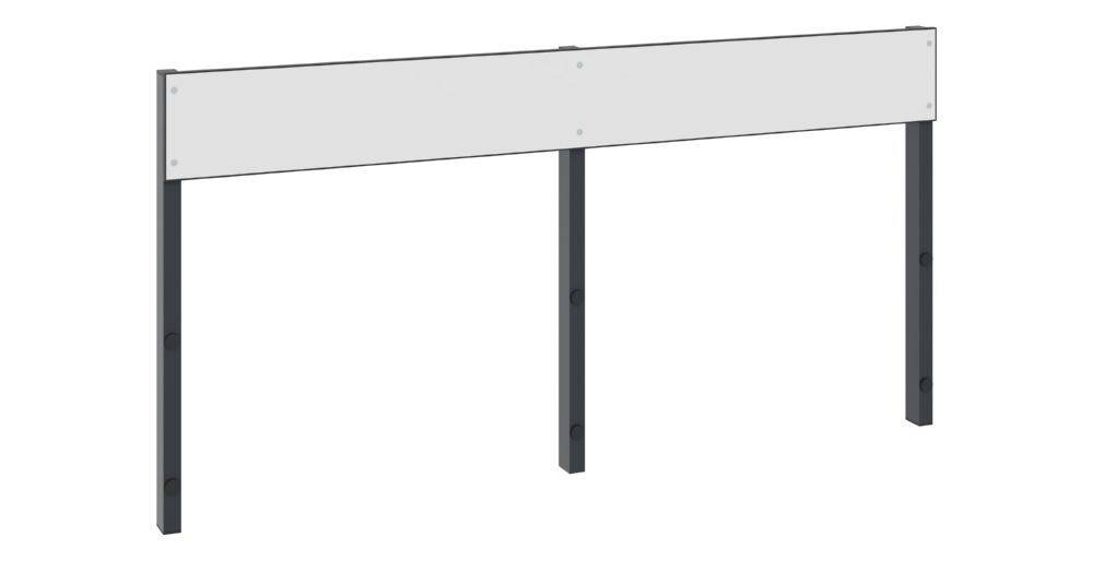 C+P Rückenlehne für Umkleidebank schwarzgrau HPL weiß 1500 x 796 mm Produktbild C+P Rückenlehne für Umkleidebank schwarzgrau HPL weiß 1500 x 796 mm