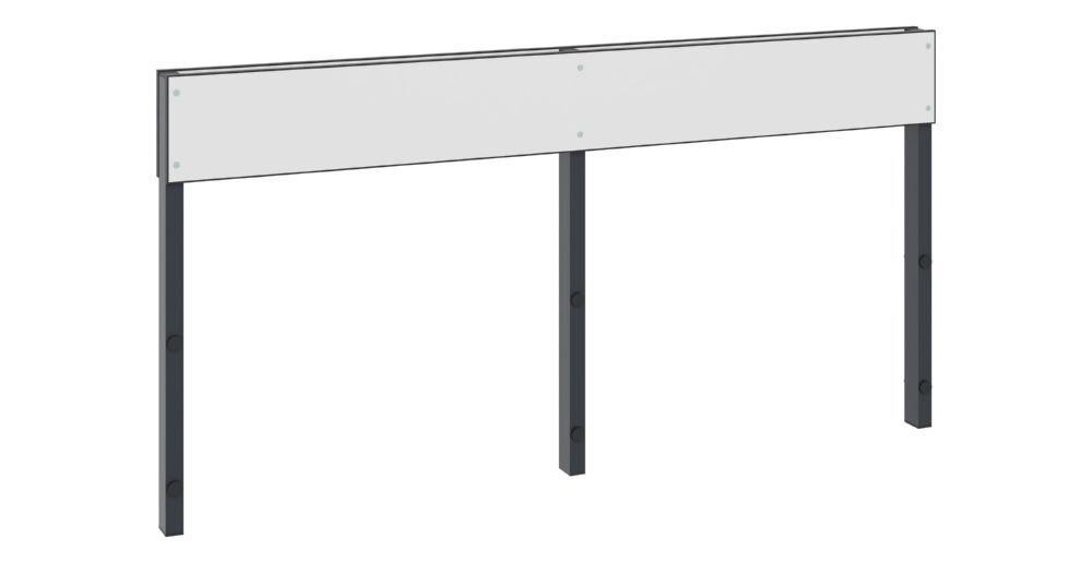 C+P Rückenlehne für Umkleidebank im Feuchtraum schwarzgrau weiß 1500 mm Produktbild C+P Rückenlehne für Umkleidebank im Feuchtraum schwarzgrau weiß 1500 mm