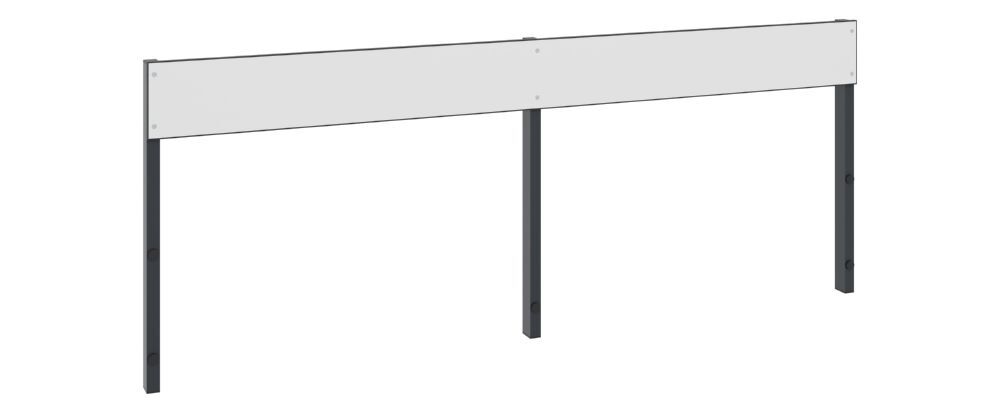 C+P Rückenlehne für Umkleidebank Feuchtraum schwarzgrau 1960 x 796 mm Produktbild C+P Rückenlehne für Umkleidebank Feuchtraum schwarzgrau 1960 x 796 mm