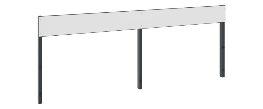 C+P Rückenlehne für Umkleidebank im Feuchtraum HPL weiß 1960 x 796 mm Produktbild C+P Rückenlehne für Umkleidebank im Feuchtraum HPL weiß 1960 x 796 mm