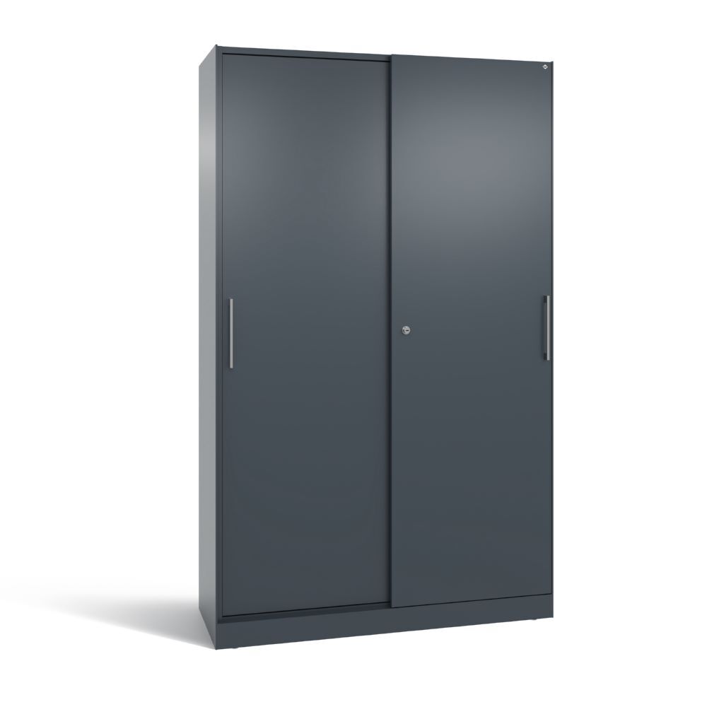 C+P Schiebetürenschrank Asisto H 1980 x B 1200 x T 435 mm in anthrazit Produktbild C+P Schiebetürenschrank Asisto H 1980 x B 1200 x T 435 mm in anthrazit
