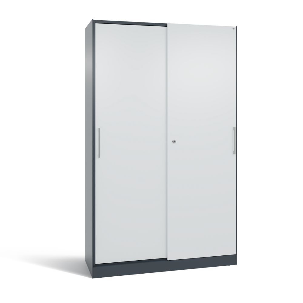 C+P Schiebetürenschrank Asisto 1980 x 1200 x 435 mm anthrazit lichtgrau Produktbild C+P Schiebetürenschrank Asisto 1980 x 1200 x 435 mm anthrazit lichtgrau